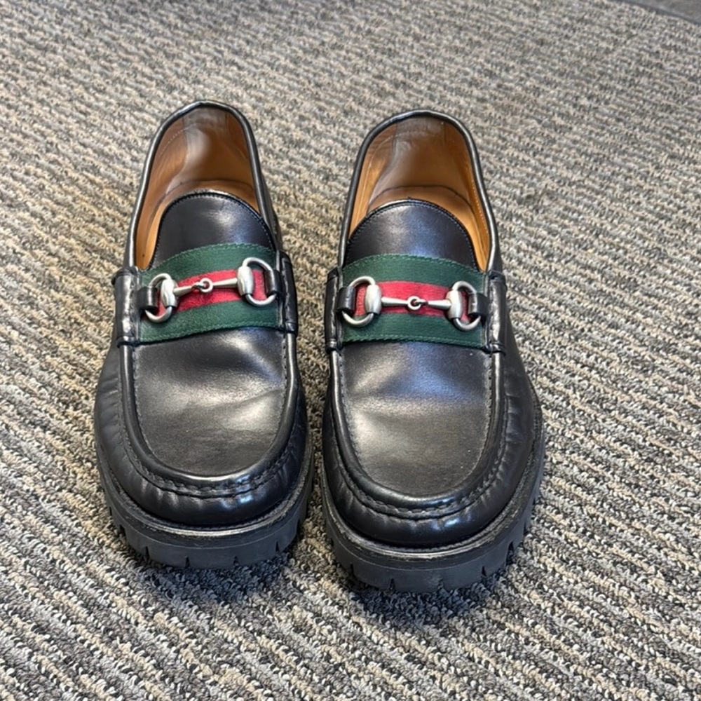 Gucci Black Leather Loafers